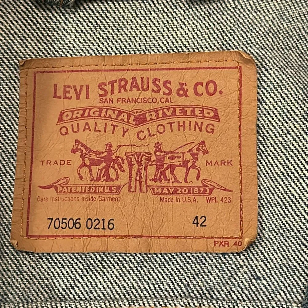 Levi's Vintage Denim Jean Coat 70506 0216 Size 42